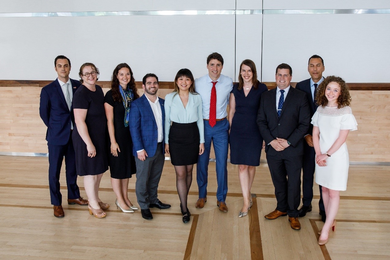 Katie with her team at Office of Ontario at the Canadian Embassy in Washington, D.C.