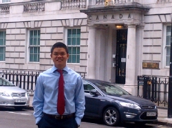 Tong in front of MacDonald House