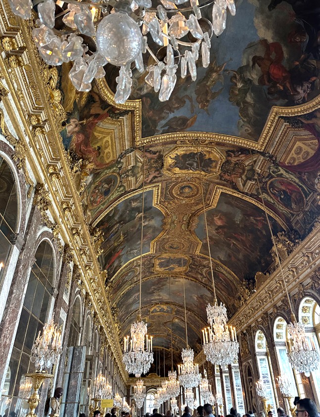 Hall of Mirrors in the Palace of Versailles, in France